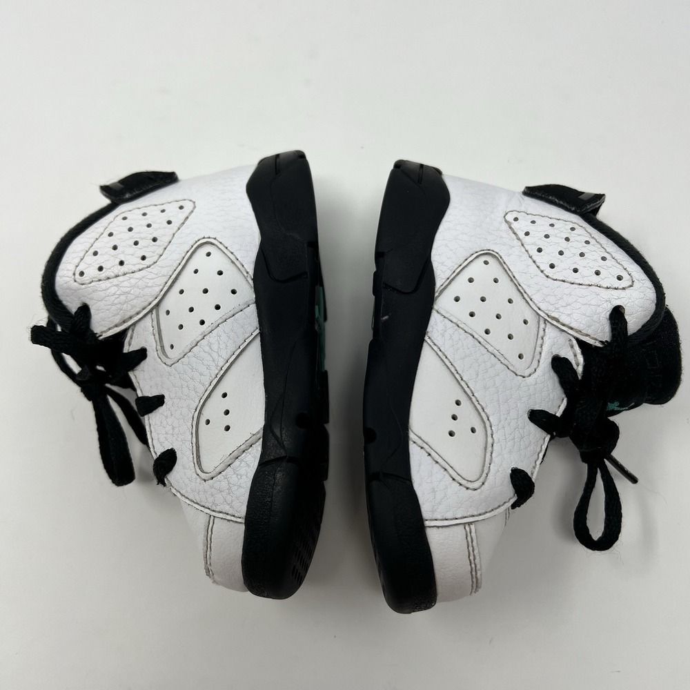 Nike Air Jordan 6 Retro White Hyper Jade Black Toddler Size 5C - Picture 3 of 8